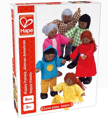 Hape African Happy Family - Wood, Cotton - Dolls & Accessories - HAPE3501