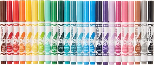 Crayola Pip-Squeaks Skinnies Washable Markers - 24 Assorted Colours - Art Markers - CYO584324