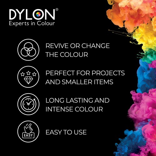 Dylon Fabric Dye for Hand Use - Velvet Black - Fabric Dye & Food Colouring - HWA2040212