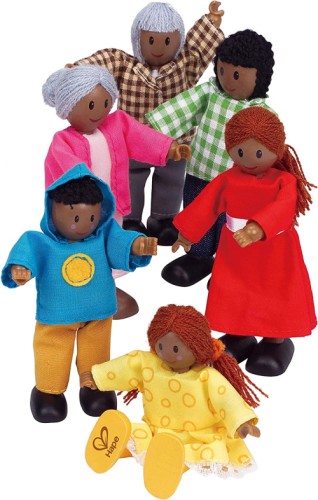 Hape African Happy Family - Wood, Cotton - Dolls & Accessories - HAPE3501