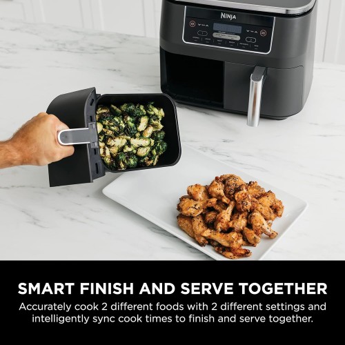 Ninja® Foodi™ 6-in-1 8-qt. 2-Basket Air Fryer with DualZone™ Technology - Air Fryers - SHKDZ201C