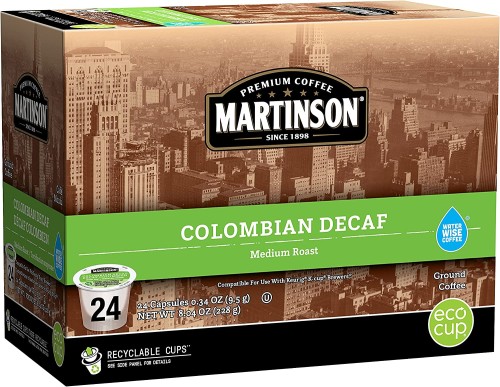 Martinson Colombian Decaf Coffee K-Cups - 24 / Box - Single Serve Pods - MRPCOLDECAF24