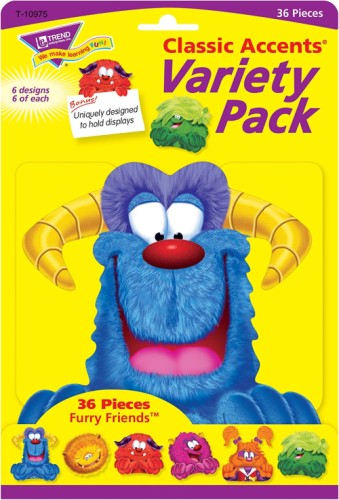 Classic Accents Variety Packs, Furry Friends - 36 Per Pack - Classroom Essentials & Certificates - TEPT10975