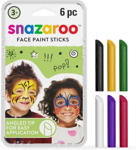 Snazaroo Rainbow Push-Up Face Paint Crayons - 6 / Pack - Face Paint - SNZ1172074