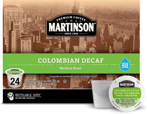 Martinson Colombian Decaf Coffee K-Cups - 24 / Box - Single Serve Pods - MRPCOLDECAF24