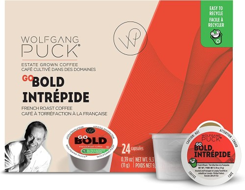 Wolfgang Puck Go Bold French Roast Coffee K-Cups - 24 / Box - Single Serve Pods - MRPKWPGOBOLD