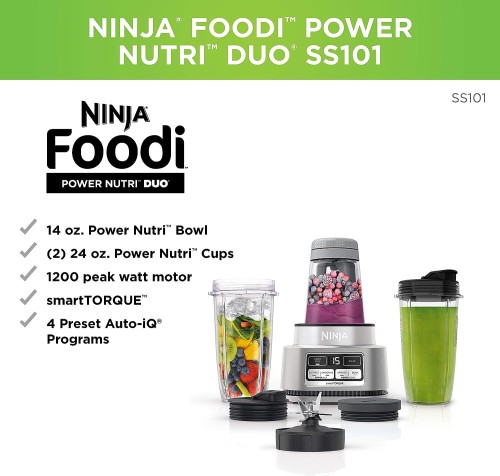 Shark Ninja Foodi Power Nutri Duo Smoothie Bowl Maker and Personal