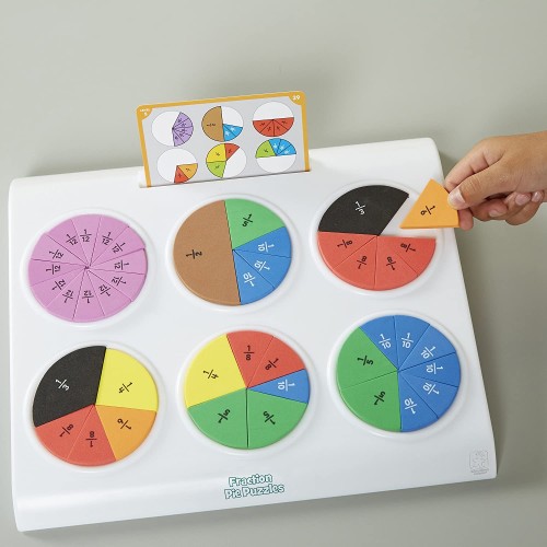 Educational Insights Fraction Pie Puzzles - 1 to 2 Players - Fractions - EII8445