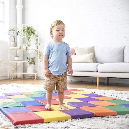 Softzone Patchwork Toddler Activity Mat - Primary Colours - Cots & Mats - ELR031