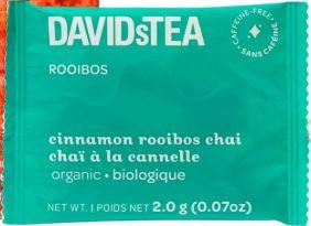 DAVIDsTEA Cinnamon Rooibos Chai Tea - 25 / Box