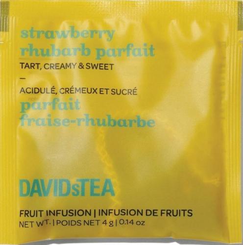 DAVIDsTEA Strawberry Rubharb Parfait Fruit Infusion Tea - Herbal Tea - 25 / Box