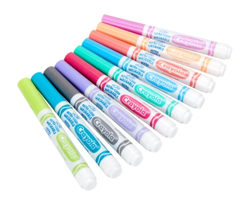 Crayola Ultra-Clean Washable Markers - Broad Line Tip - 10 Tropical Colours - Art Markers - CYO587811