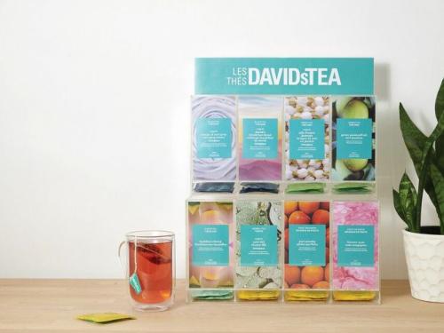 DAVIDsTEA Sachet Acrylic Countertop Display - 8 x Tea Bag - 18.9" (480.06 mm) Height x 7.8" (198.12 mm) Width x 14.9" (378.46 mm) Depth - Transparent - Acrylic - 1 Each