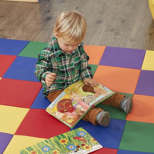 Softzone Patchwork Toddler Activity Mat - Primary Colours - Cots & Mats - ELR031