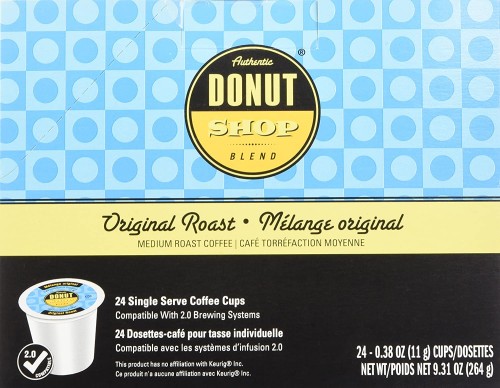 Authentic Donut Shop Original Roast Coffee K-Cups - 24 / Box - Single Serve Pods - ECZKDSORIMED