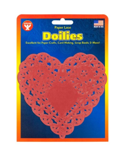 6" Red Heart Doilies