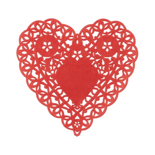 6" Red Heart Doilies - Plates, Doilies & Bags - HYX91064