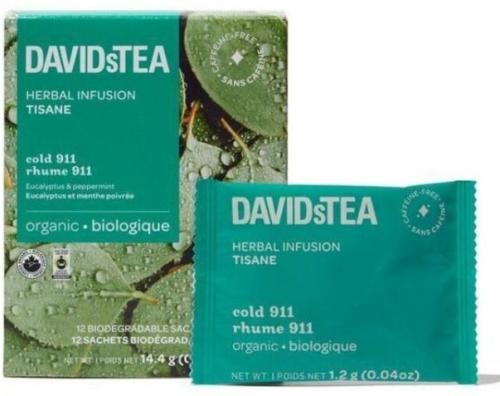 DAVIDsTEA COLD 911 TEA - 12 Pack