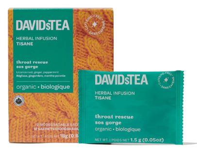 DAVIDsTEA Headache Halo Rooibos Tea - 12 / Pack