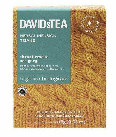 DAVIDsTEA THROAT RESCUE TEA - 12 / Pack