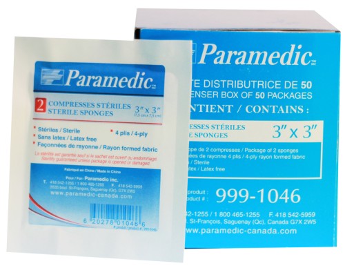 Sterile compresses 3'' X 3'' (box of 50) - Bandages & Wraps - PME9991046AV