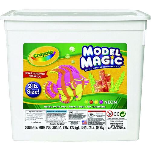 CRAYOLA MODEL MAGIC NEON COLOURS 2LB BUCKET