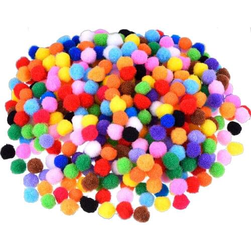 POM POMS MULTICOLOUR 1/2", 100 PACK