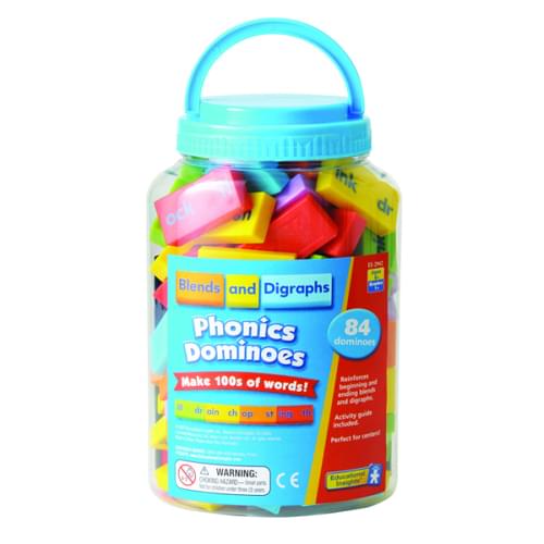 Phonics Dominoes Blends & Digraphs, 84 Pieces and an Activity Guide