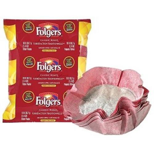 Folgers Classic Roast Ground Coffee Filter Packs, 40/Pack