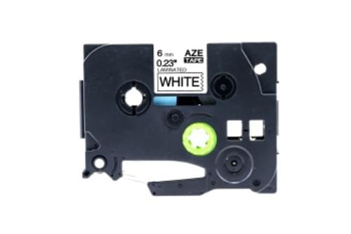 Compatible Brother Label Tape TZE211, 6mm, PT320, Black on White