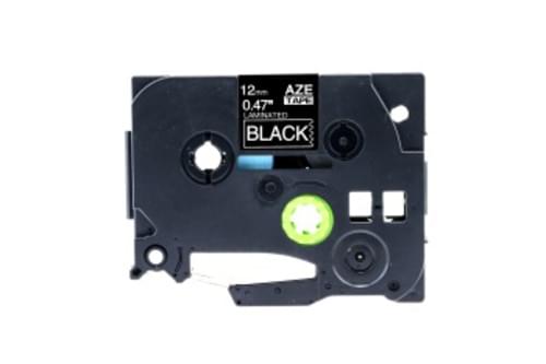 Compatible Brother Label Tape TZE335, 12mm, White on Black