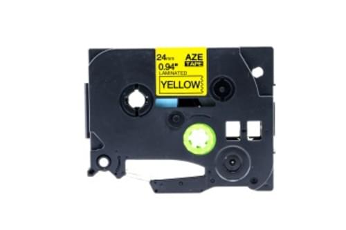 Compatible Brother Label Tape for TZE651, 24mm, Black on Yellow