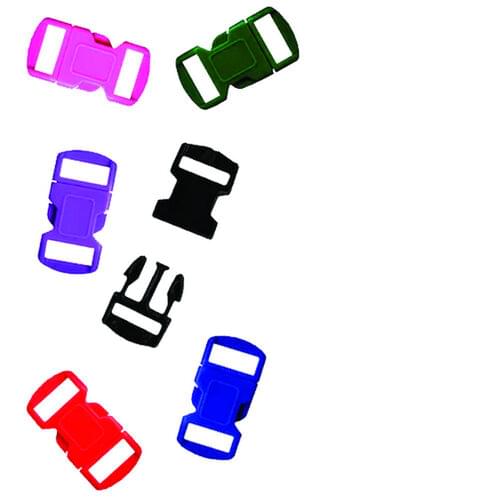 Parachute Cord Buckles Assorted Colours 12 mm, 6 Pack