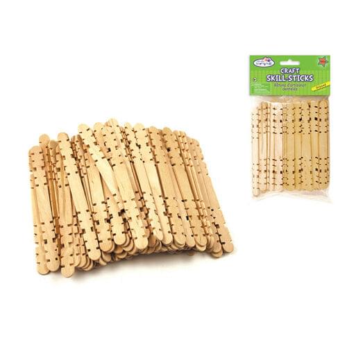 NATURAL WOOD SKILL STICKS, 80 PACK