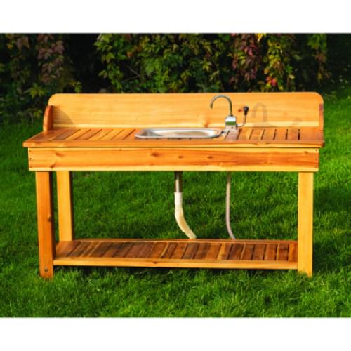 Ready2Learn Outdoor Mud Kitchen, 47-1/4"W x 12-3/4"D x 30-1/2"H