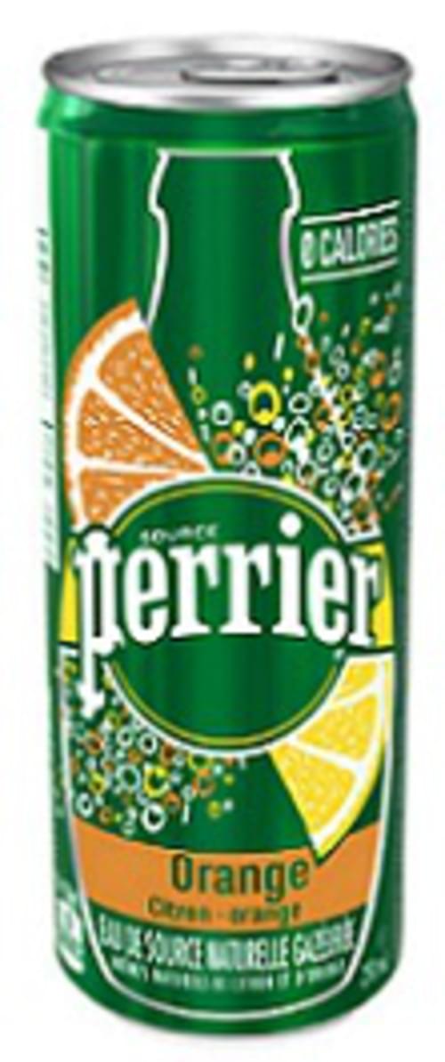 Water, Orange Flavor, Perrier Slim Can, 10x250ml