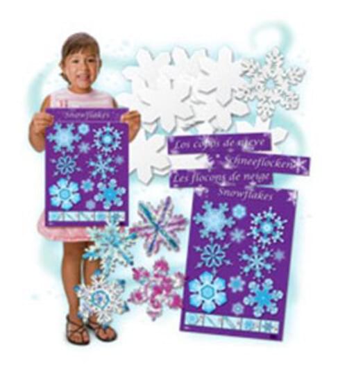 Colour Diffusing Paper Snowflakes Kit, 10" - 40 Snowflakes
