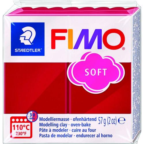 Staedtler FIMO Soft Modeling Clay 57g, Cherry Red