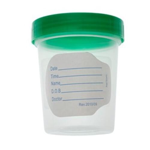 Urine Specimen Cups Sterile (Internal) 100/case 4oz With Label