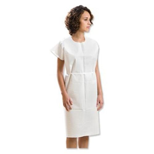Exam Gowns WHITE 30"x42" Knee Length Individually Folded 50/case