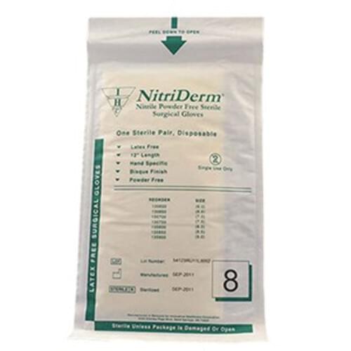 Nitriderm Nitrile Powder Free Gloves Size 7 Sterile 25 pairs/box