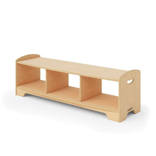 Seoras 1-Level Open Back Staggered Shelf with Casters