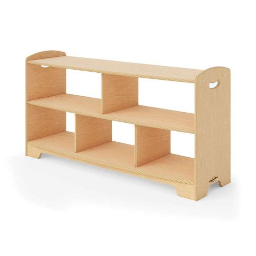 Seoras 2-Level Open Back Staggered Shelf with Casters
