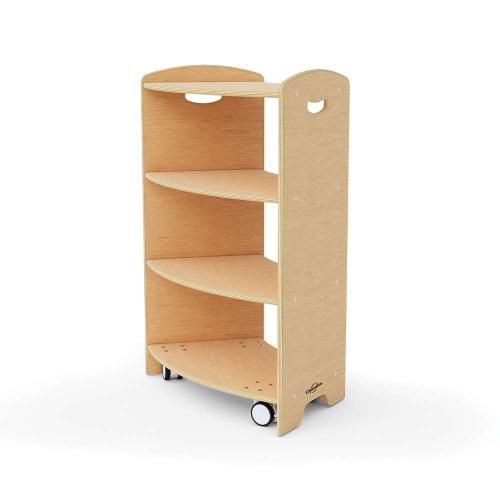 Seoras 3-Level 45 Degree Curved Corner Shelf with Casters