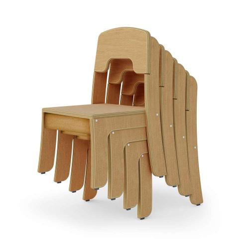 Seoras 10in Birch Classroom Chair - Set of 4