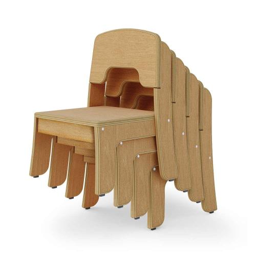 Seoras 8in Birch Classroom Chair - Set of 4