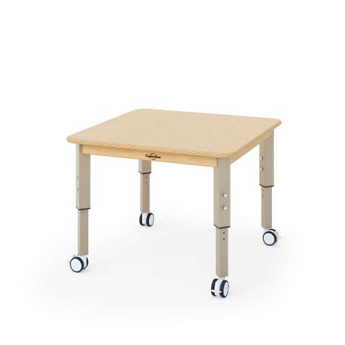 Seoras 30in x 30in Adjustable Activity Table - Square with Casters (flat-packed)