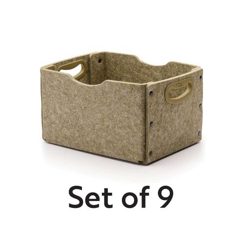 Moss Large Softouch Storage Bin Kit- Set of 9