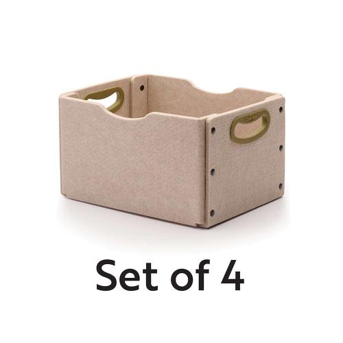 Sand Large Softouch Storage Bin Kit-Set of 4