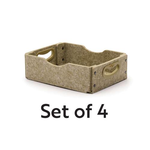 Moss Stubby Softouch Storage Bin Kit- Set of 4